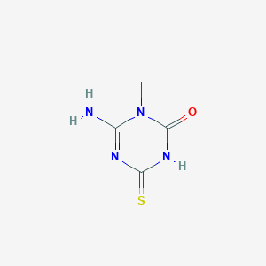 molecular formula C4H6N4OS B13131582 6-Amino-1-methyl-4-thioxo-3,4-dihydro-1,3,5-triazin-2(1H)-one 