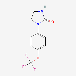molecular formula C10H9F3N2O2 B1313162 1-[4-(三氟甲氧基)苯基]咪唑烷-2-酮 CAS No. 162748-20-1