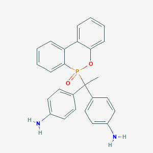molecular formula C26H23N2O2P B13131647 6-(1,1-Bis(4-aminophenyl)ethyl)-6H-dibenzo[c,e][1,2]oxaphosphinine 6-oxide 