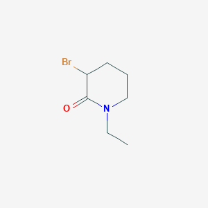 molecular formula C7H12BrNO B13131712 3-Bromo-1-ethylpiperidin-2-one 