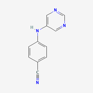molecular formula C11H8N4 B1313175 4-(5-Pyrimidinylamino)benzonitrile CAS No. 157911-57-4