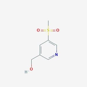 molecular formula C7H9NO3S B13131819 (5-(Methylsulfonyl)pyridin-3-yl)methanol 