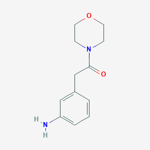 molecular formula C12H16N2O2 B1313194 2-(3-Aminophenyl)-1-morpholin-4-yl-ethanone CAS No. 285984-41-0