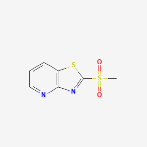 molecular formula C7H6N2O2S2 B13131946 2-(Methylsulfonyl)thiazolo[4,5-b]pyridine CAS No. 99158-62-0