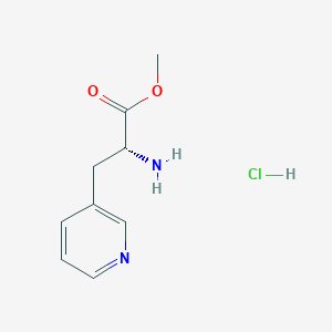 molecular formula C9H13ClN2O2 B13131948 (R)-Methyl2-amino-3-(pyridin-3-yl)propanoatehydrochloride 
