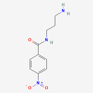 molecular formula C10H13N3O3 B1313212 Benzamide, N-(3-aminopropyl)-4-nitro- CAS No. 88342-18-1