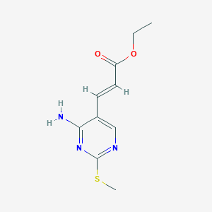 molecular formula C10H13N3O2S B1313214 Ethyl 3-(4-amino-2-(methylthio)pyrimidin-5-yl)acrylate CAS No. 211244-80-3