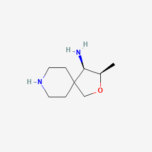 molecular formula C9H18N2O B13132171 (3R,4R)-3-Methyl-2-oxa-8-azaspiro[4.5]decan-4-amine 