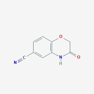 molecular formula C9H6N2O2 B1313223 3-Oxo-3,4-dihydro-2H-benzo[b][1,4]oxazine-6-carbonitrile CAS No. 134997-74-3