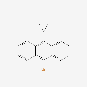 molecular formula C17H13Br B13132305 9-Bromo-10-cyclopropylanthracene CAS No. 127570-69-8