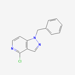 molecular formula C13H10ClN3 B13132310 1-benzyl-4-chloro-1H-pyrazolo[4,3-c]pyridine 