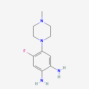 molecular formula C11H17FN4 B1313232 4-Fluoro-5-(4-methylpiperazin-1-yl)benzene-1,2-diamine CAS No. 174468-55-4