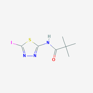 molecular formula C7H10IN3OS B13132343 N-(5-Iodo-1,3,4-thiadiazol-2-yl)pivalamide 