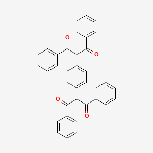 molecular formula C36H26O4 B13132384 2,2'-(1,4-Phenylene)bis(1,3-diphenylpropane-1,3-dione) 