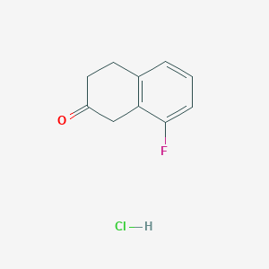 molecular formula C10H10ClFO B13132387 8-Fluoro-3,4-dihydronaphthalen-2(1H)-one HCl 