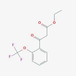 molecular formula C12H11F3O4 B1313242 3-氧代-3-(2-(三氟甲氧基)苯基)丙酸乙酯 CAS No. 334778-38-0