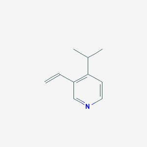 molecular formula C10H13N B13132427 4-Isopropyl-3-vinylpyridine 
