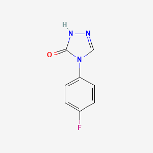 molecular formula C8H6FN3O B1313245 4-(4-氟苯基)-1H-1,2,4-三唑-5(4H)-酮 CAS No. 80240-40-0