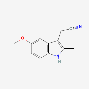 molecular formula C12H12N2O B1313249 2-(5-methoxy-2-methyl-1H-indol-3-yl)acetonitrile CAS No. 15992-11-7
