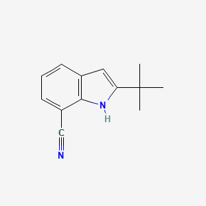 molecular formula C13H14N2 B13132503 2-(tert-Butyl)-1H-indole-7-carbonitrile 