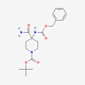 tert-Butyl 4-(((benzyloxy)carbonyl)amino)-4-carbamoylpiperidine-1-carboxylate