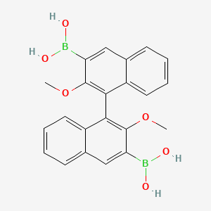 molecular formula C22H20B2O6 B1313267 (R)-(2,2'-二甲氧基-[1,1'-联萘]-3,3'-二基)二硼酸 CAS No. 220204-00-2