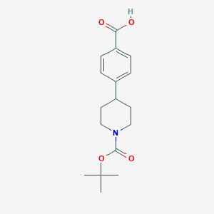 molecular formula C17H23NO4 B131327 4-(1-(Tert-butoxycarbonyl)piperidin-4-yl)benzoic acid CAS No. 149353-75-3