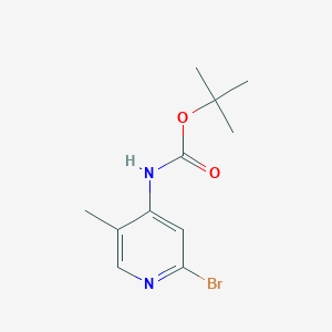 molecular formula C11H15BrN2O2 B13132736 tert-Butyl (2-bromo-5-methylpyridin-4-yl)carbamate 