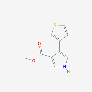 molecular formula C10H9NO2S B1313275 4-(3-Thienyl)-1H-pyrrole-3-carboxylic acid methyl ester CAS No. 188524-70-1