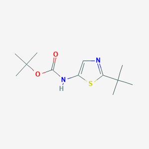 molecular formula C12H20N2O2S B13132754 tert-Butyl (2-(tert-butyl)thiazol-5-yl)carbamate CAS No. 1934858-96-4