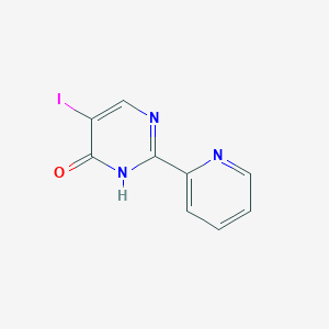 molecular formula C9H6IN3O B13132766 5-Iodo-2-(pyridin-2-yl)pyrimidin-4(3H)-one 