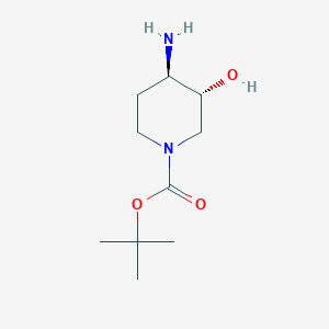 molecular formula C10H20N2O3 B1313278 trans-4-Amino-1-boc-3-hydroxypiperidine CAS No. 443955-98-4