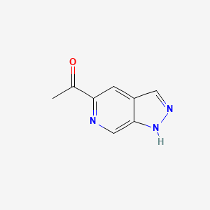 molecular formula C8H7N3O B13132806 1-(1H-Pyrazolo[3,4-c]pyridin-5-yl)ethanone 