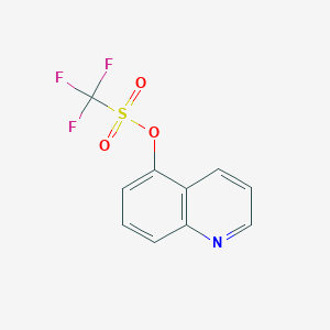 molecular formula C10H6F3NO3S B1313289 5-喹啉基三氟甲磺酸酯 CAS No. 177734-78-0