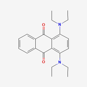 molecular formula C22H26N2O2 B13132911 1,4-Bis(diethylamino)anthracene-9,10-dione CAS No. 59097-97-1
