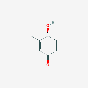 molecular formula C7H10O2 B13132919 (S)-4-Hydroxy-3-methylcyclohex-2-enone 