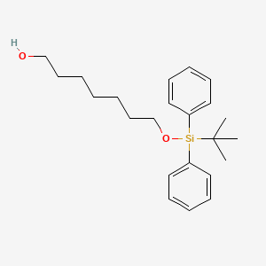 molecular formula C23H34O2Si B1313293 1-Heptanol, 7-[[(1,1-dimethylethyl)diphenylsilyl]oxy]- CAS No. 191476-08-1