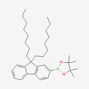 molecular formula C35H53BO2 B1313294 2-(9,9-Dioctyl-9H-fluoren-2-yl)-4,4,5,5-tetramethyl-1,3,2-dioxaborolane CAS No. 302554-81-0