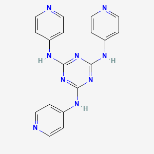 molecular formula C18H15N9 B13132964 N2,N4,N6-Tri(pyridin-4-yl)-1,3,5-triazine-2,4,6-triamine 