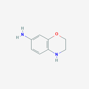 molecular formula C8H10N2O B1313297 3,4-二氢-2H-苯并[b][1,4]噁嗪-7-胺 CAS No. 575474-01-0