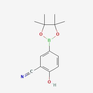 molecular formula C13H16BNO3 B1313302 2-Hydroxy-5-(4,4,5,5-tetramethyl-1,3,2-dioxaborolan-2-yl)benzonitrile CAS No. 775351-56-9