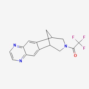 molecular formula C15H12F3N3O B1313304 1-(9,10-Dihydro-6H-6,10-methanoazepino[4,5-g]quinoxalin-8(7H)-yl)-2,2,2-trifluoroethanone CAS No. 230615-70-0