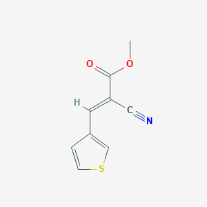 molecular formula C9H7NO2S B13133049 Methyl 2-cyano-3-(thiophen-3-yl)acrylate 