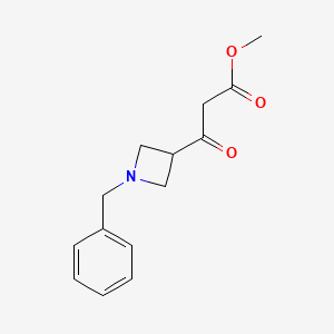 molecular formula C14H17NO3 B13133077 Methyl 3-(1-benzylazetidin-3-yl)-3-oxopropanoate 
