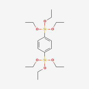 molecular formula C18H34O6Si2 B1313312 1,4-双(三乙氧基硅基)苯 CAS No. 2615-18-1