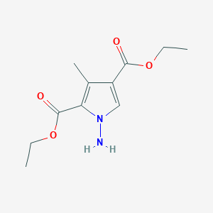 molecular formula C11H16N2O4 B1313316 Diethyl 1-amino-3-methyl-1H-pyrrole-2,4-dicarboxylate CAS No. 427878-69-1