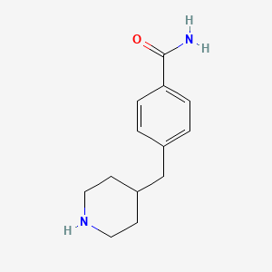molecular formula C13H18N2O B1313318 4-(哌啶-4-基甲基)苯甲酰胺 CAS No. 333795-12-3