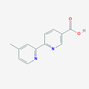 molecular formula C12H10N2O2 B13133269 4'-Methyl[2,2'-bipyridine]-5-carboxylic acid CAS No. 643727-35-9