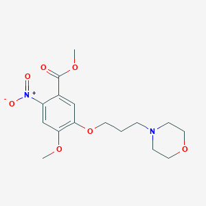 molecular formula C16H22N2O7 B1313329 Methyl 4-methoxy-5-(3-morpholinopropoxy)-2-nitrobenzoate CAS No. 214472-37-4