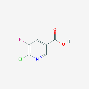 molecular formula C6H3ClFNO2 B1313330 6-氯-5-氟烟酸 CAS No. 38186-86-6